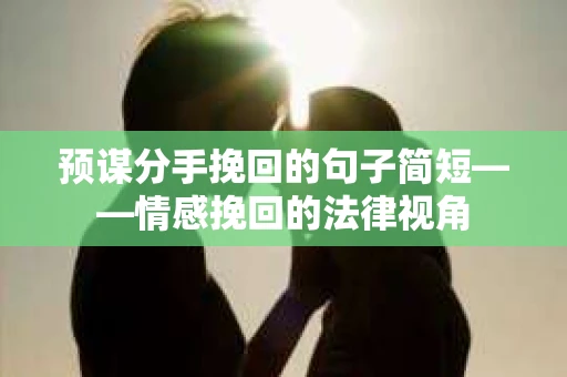 预谋分手挽回的句子简短——情感挽回的法律视角