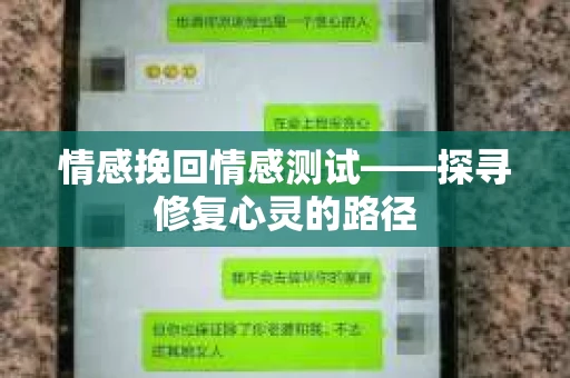 情感挽回情感测试——探寻修复心灵的路径