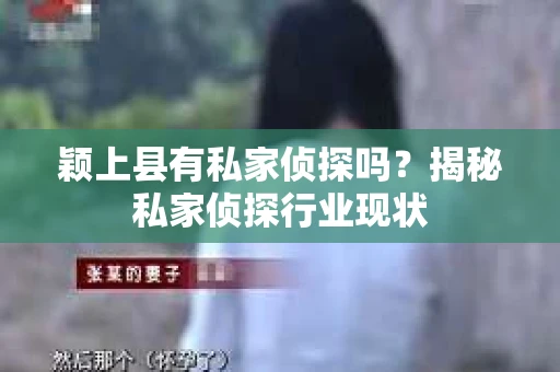 颖上县有私家侦探吗？揭秘私家侦探行业现状