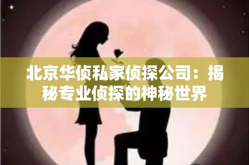 北京华侦私家侦探公司：揭秘专业侦探的神秘世界