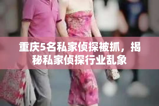 重庆5名私家侦探被抓，揭秘私家侦探行业乱象