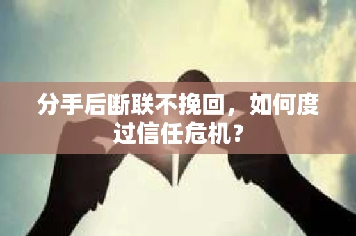 分手后断联不挽回，如何度过信任危机？