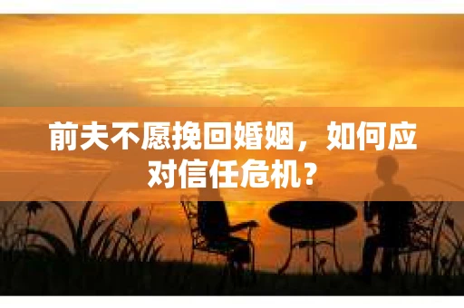 前夫不愿挽回婚姻，如何应对信任危机？