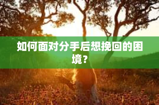 如何面对分手后想挽回的困境？